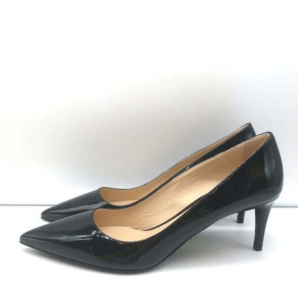 Prada Pumps Black Patent Leather Size 41 Pointed Toe Heels NEW - Picture 6 of 12